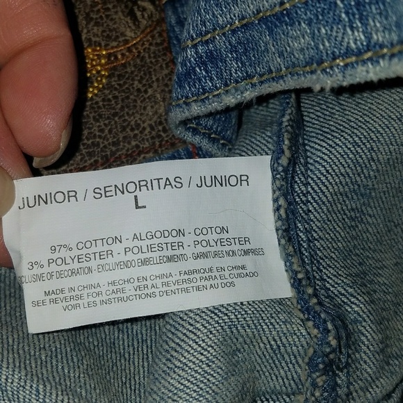 Grane Denim Jean Vest Junior Size Large Pockets Retro Streetwear - Picture 3 of 4